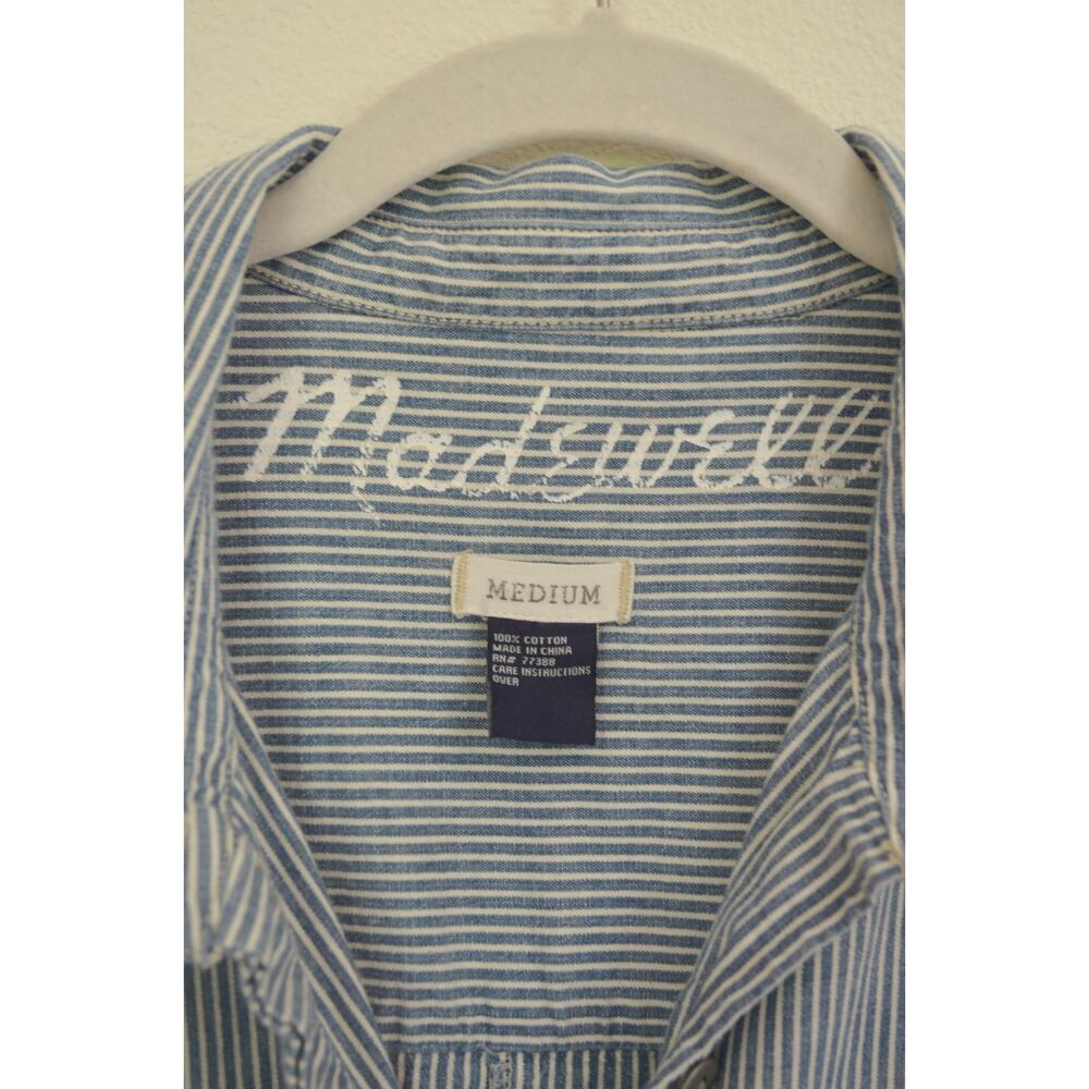 Madewell Railroad Stripe Cotton Romper Size Medium - Picture 3 of 5